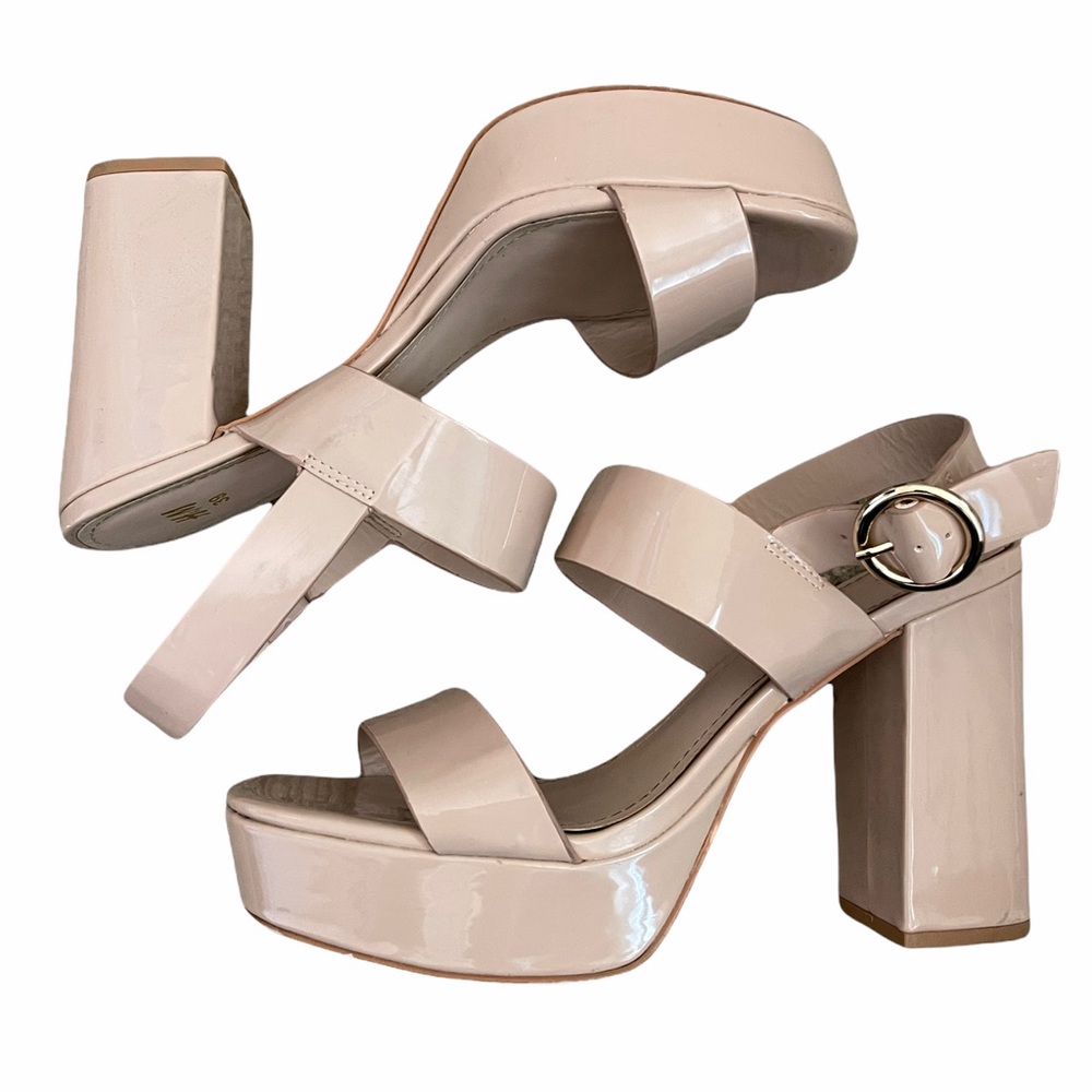 H&M Platform Nude Patent Heel